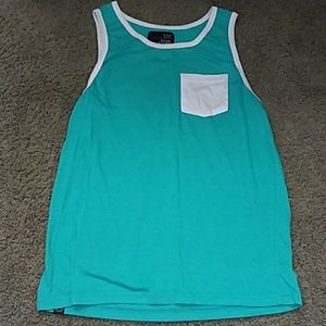 Blue Crown mens teal  medium single pocket t